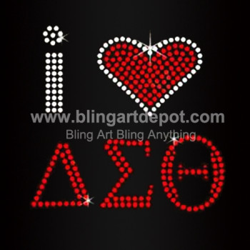 I Love AEO Rhinestone Heat Transfers